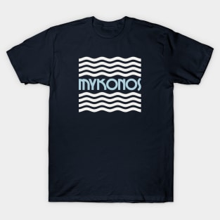 Mykonos, Greece (white blue) T-Shirt